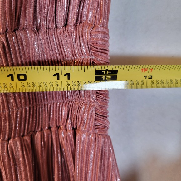 SABINA MUSAYEV Womens Harvey Metallic Pleated Maxi Dress Size Small Pink Formal - Picture 11 of 15